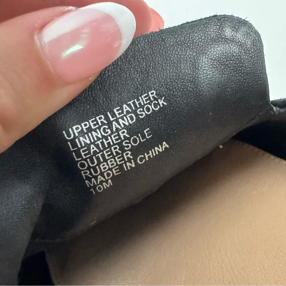 Banana Republic Black Leather Suede Slip On Flats Loafers - Picture 8 of 8